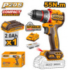 Шуруповерт бесщеточный 1х2 Ач 20В INGCO CDLI205582
