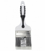 Кисть универсальная плоская 75х15мм PREMIUM серебристая щетина, 2К ручка Black White 860-075