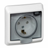 Розетка СУ заз.контакт шторки белая 16А 250В ЭТЮД Systeme Electric РС16-044b з к